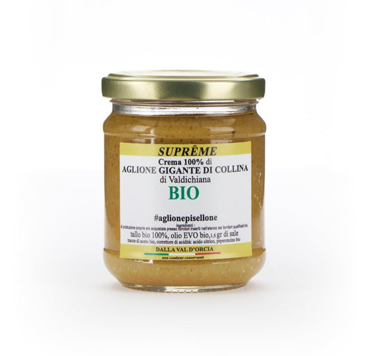 ACQUISTA -   La nostra Crema Suprema di Aglione bio di Val d'Orcia in olio EVO bio.